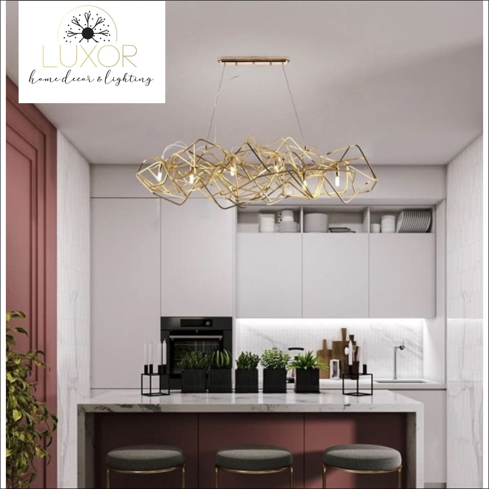 chandeliers Starlise Gold Modern Chandelier - Luxor Home Decor & Lighting