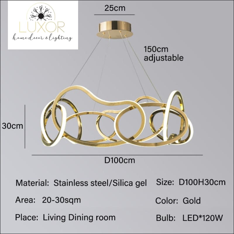 Stellar Splendor Chandelier - D100 Gold / Warm White - chandeliers