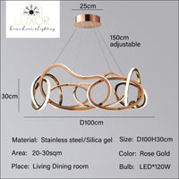 Stellar Splendor Chandelier - D100 Rose Gold / Warm White - chandeliers