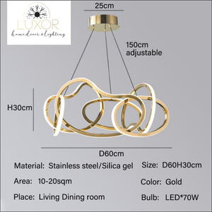 Stellar Splendor Chandelier - D60 Gold / Warm White - chandeliers