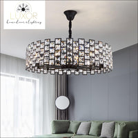 chandeliers Stensi Round Crystal Black Chandelier - Luxor Home Decor & Lighting