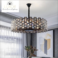 chandeliers Stensi Round Crystal Black Chandelier - Luxor Home Decor & Lighting