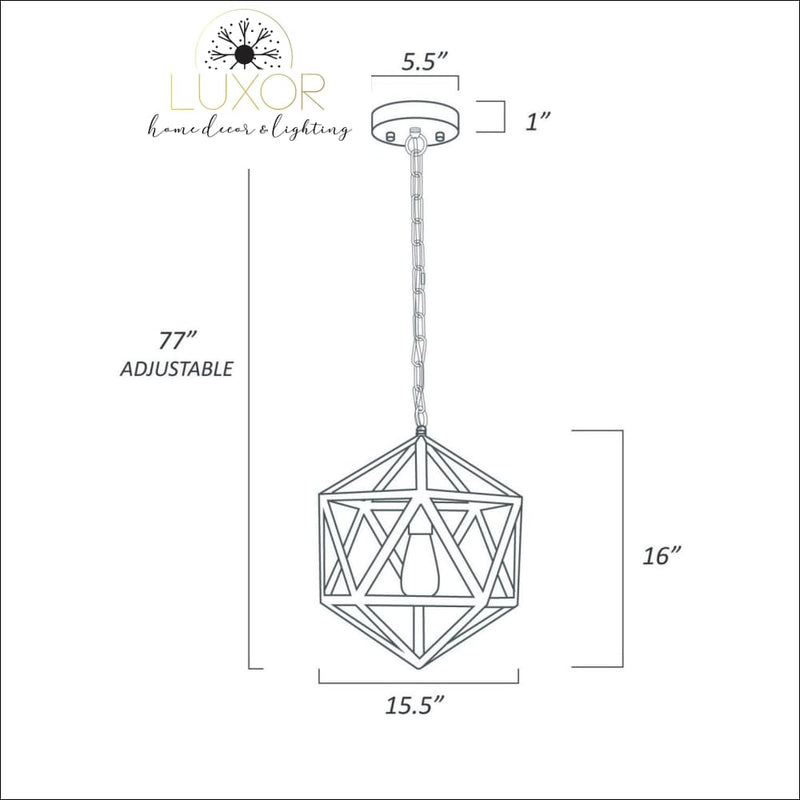 Pendant lighting Stephania Industrial Pendant Lamp - Luxor Home Decor & Lighting