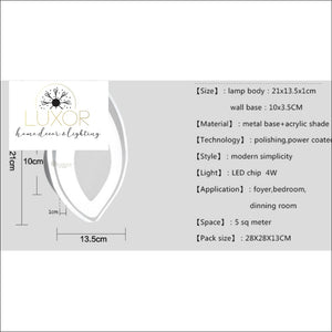 wall lighting Tear Drop Wall Lighting - Luxor Home Decor & Lighting