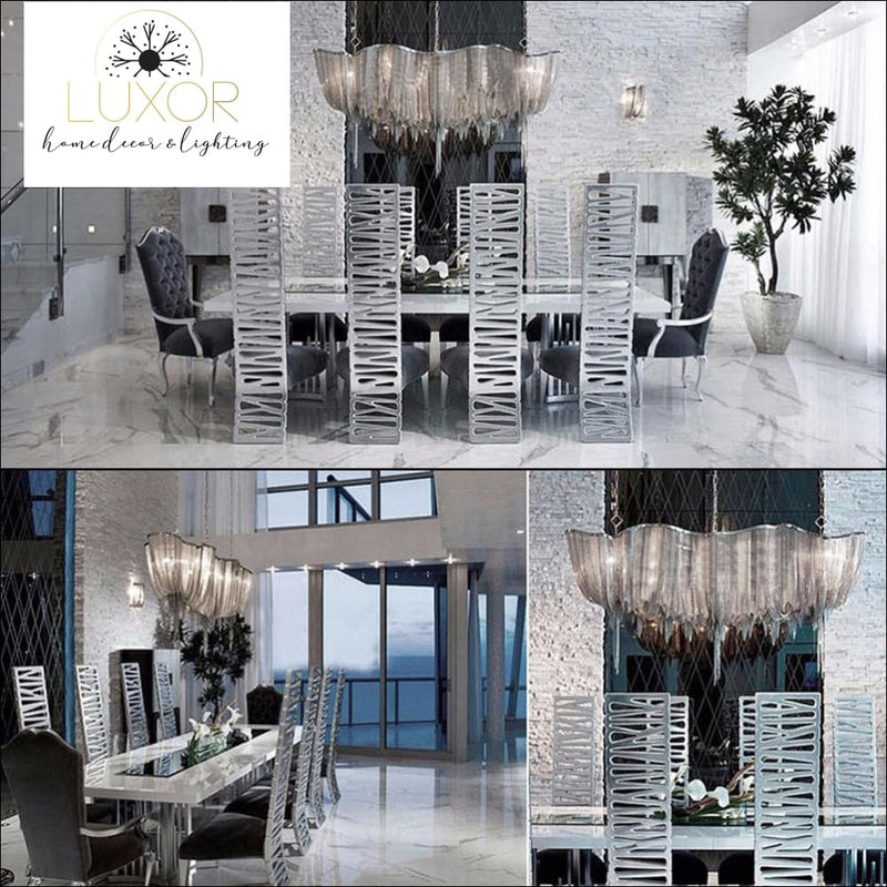 chandeliers Teza Royal Luxury Linear Suspension Chandelier. - Luxor Home Decor & Lighting