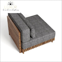 The Falls Luxury 9 Piece Teak Modular Patio Set - Outdoor Seating