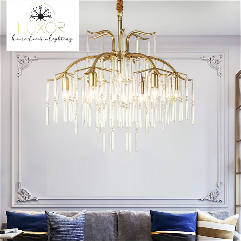 Tiff Vintage Gold Chandelier - chandeliers