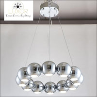 Timebeus Modern Pendant - Chrome chandelier / Dia90cm(18 lights) / Warm light 3000K - pendant lighting