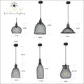 Trinity Black Mesh Pendant Light Collection - 15 x 24 cm - pendant lighting