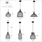 Trinity Black Mesh Pendant Light Collection - 15 x 24 cm - pendant lighting