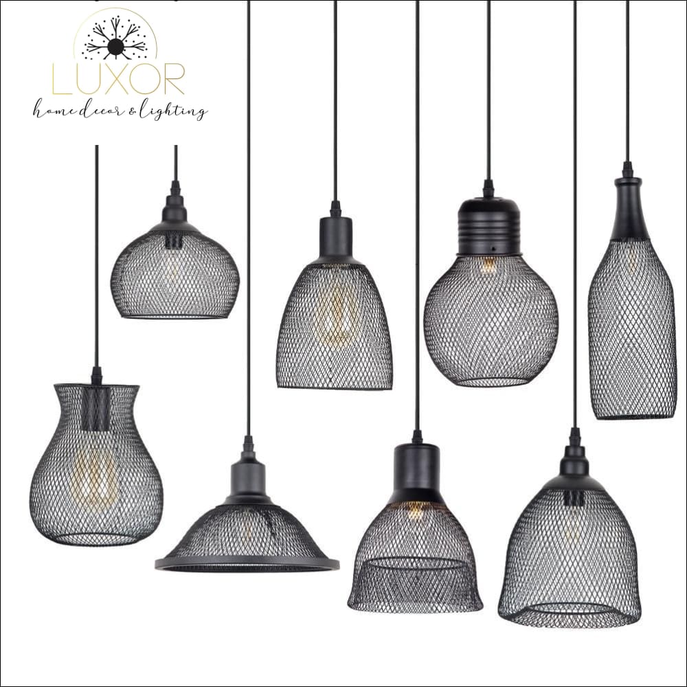 Trinity Black Mesh Pendant Light Collection - pendant lighting