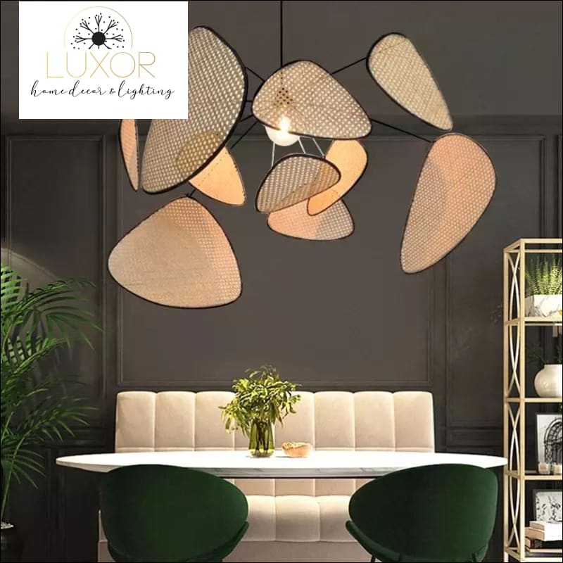 Tropical Bamboo Suspension Chandelier - chandeliers