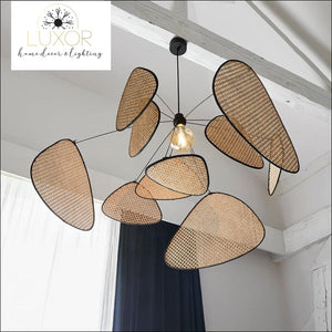 Tropical Bamboo Suspension Chandelier - chandeliers