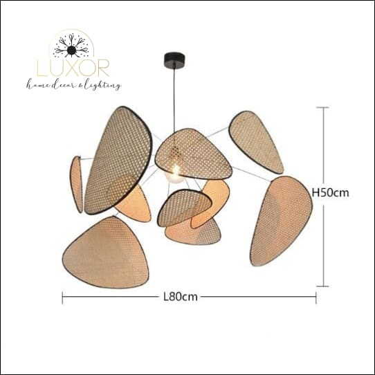Tropical Bamboo Suspension Chandelier - Dia80cm*H50cm / Warm White - chandeliers