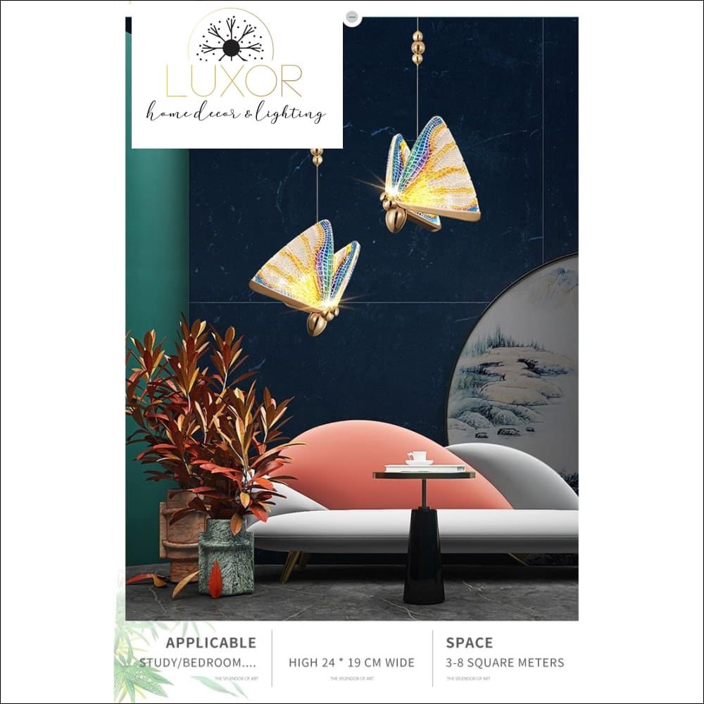 Tropical Hanging Butterfly Pendant - pendant lighting