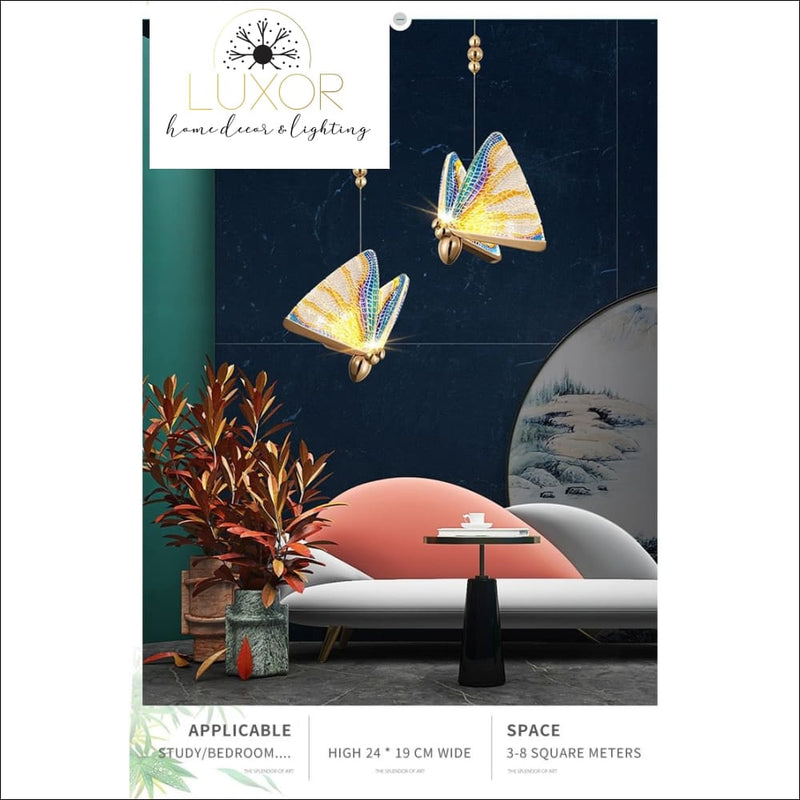 Tropical Hanging Butterfly Pendant - pendant lighting
