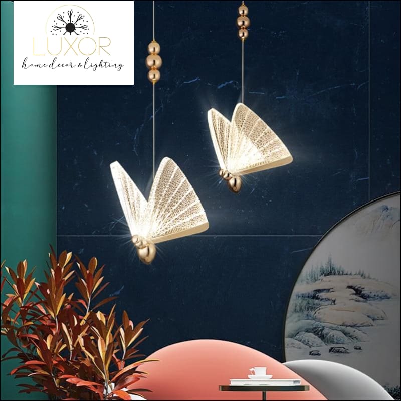 Tropical Hanging Butterfly Pendant - pendant lighting