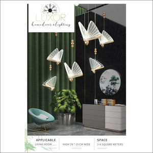 Tropical Hanging Butterfly Pendant - pendant lighting