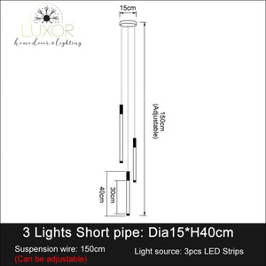 Truesly Stair Chandelier - 3 lights(30cm) / Warm White - chandeliers