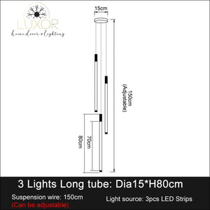 Truesly Stair Chandelier - 3 lights(70cm) / Warm White - chandeliers