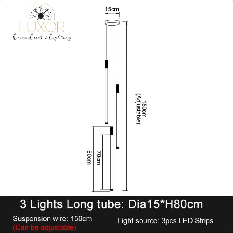 Truesly Stair Chandelier - 3 lights(70cm) / Warm White - chandeliers