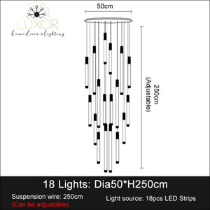 Truesly Stair Chandelier - Dia50cm 18 lights / Warm White - chandeliers