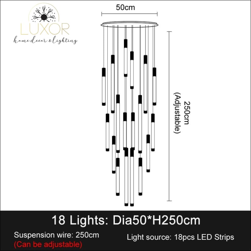 Truesly Stair Chandelier - Dia50cm 18 lights / Warm White - chandeliers