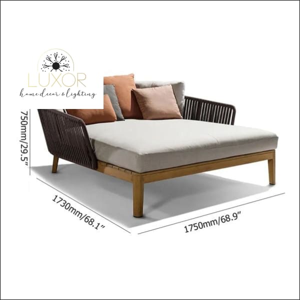 Trusi Modern Outdoor Modern Daybed - Outdoor Seating