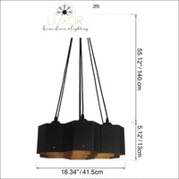 Chandeliers Unise Art Deco Modular Chandelier - Luxor Home Decor & Lighting