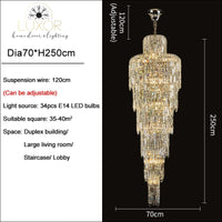 Vail Luxury Crystal Chandelier - chandeliers