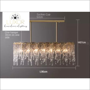 Valdo Crystal Chandelier - W33xD12.6xH13 / Warm White (3000k)