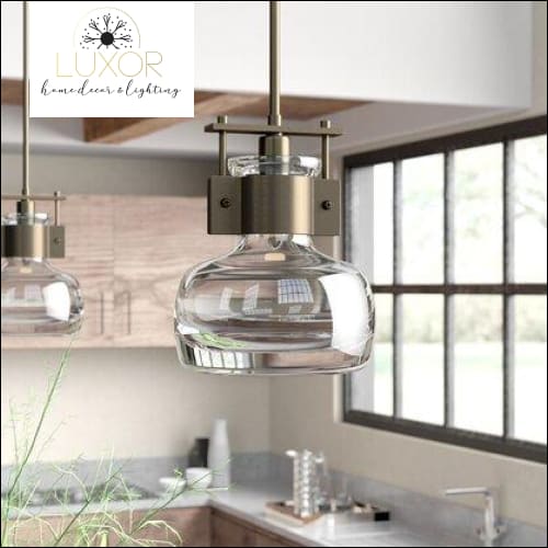 pendant lighting Vermont Industrial Glass Pendant - Luxor Home Decor & Lighting