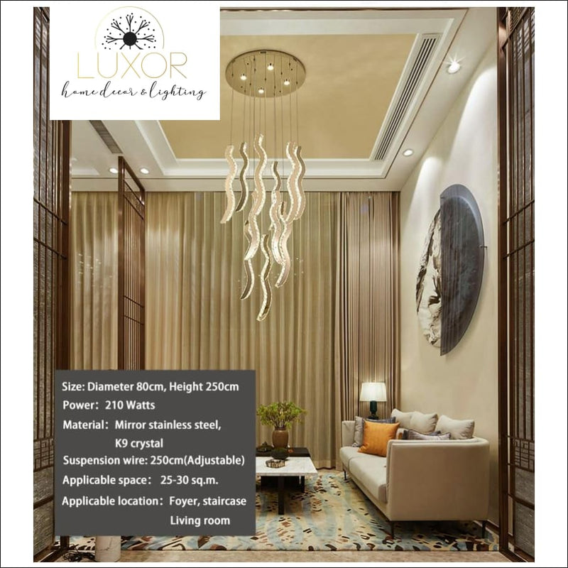 chandelier Vickson Crystal Chandelier - Luxor Home Decor & Lighting