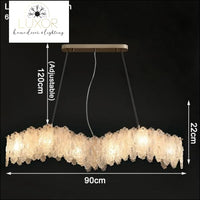 Vilary Chandelier - L90x15x22cm 6Lihgts / Dimmable / Warm Light 3000K - chandeliers