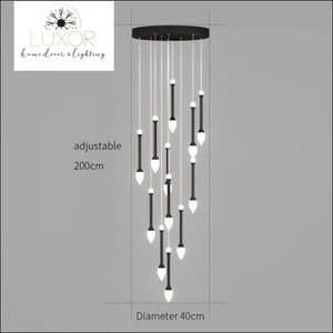 chandeliers Vixini Staircase Chandelier - Luxor Home Decor & Lighting