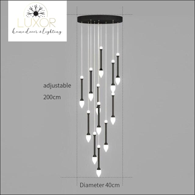 chandeliers Vixini Staircase Chandelier - Luxor Home Decor & Lighting