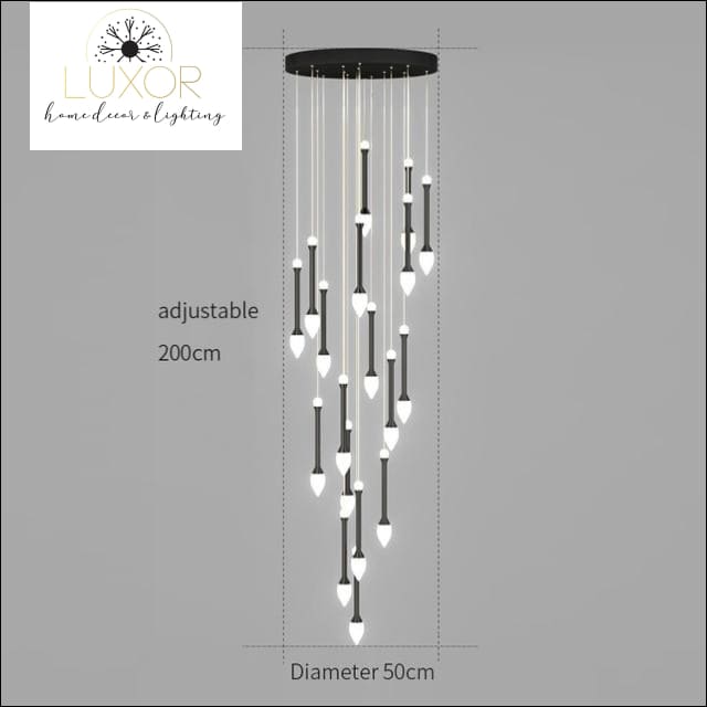 chandeliers Vixini Staircase Chandelier - Luxor Home Decor & Lighting