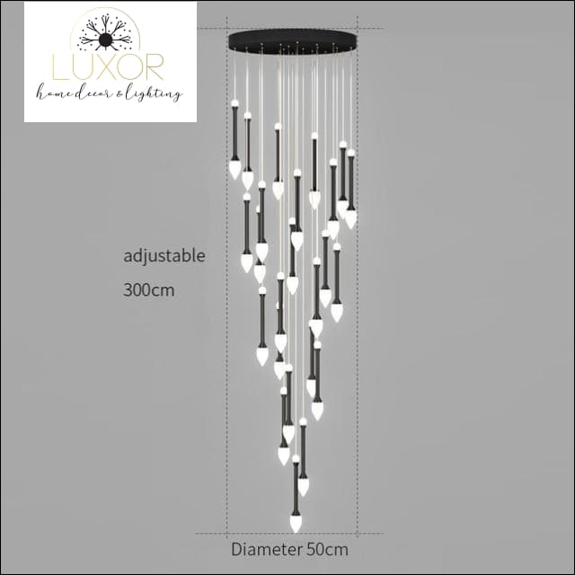 chandeliers Vixini Staircase Chandelier - Luxor Home Decor & Lighting