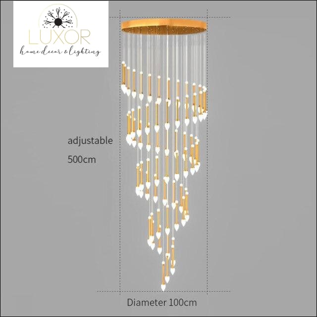 chandeliers Vixini Staircase Chandelier - Luxor Home Decor & Lighting