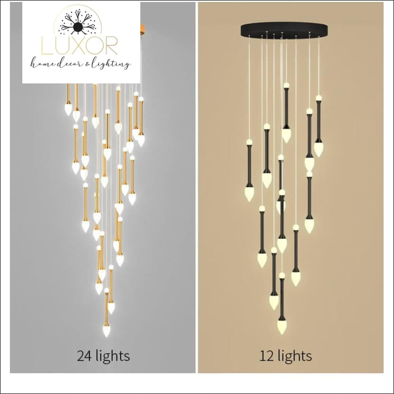chandeliers Vixini Staircase Chandelier - Luxor Home Decor & Lighting
