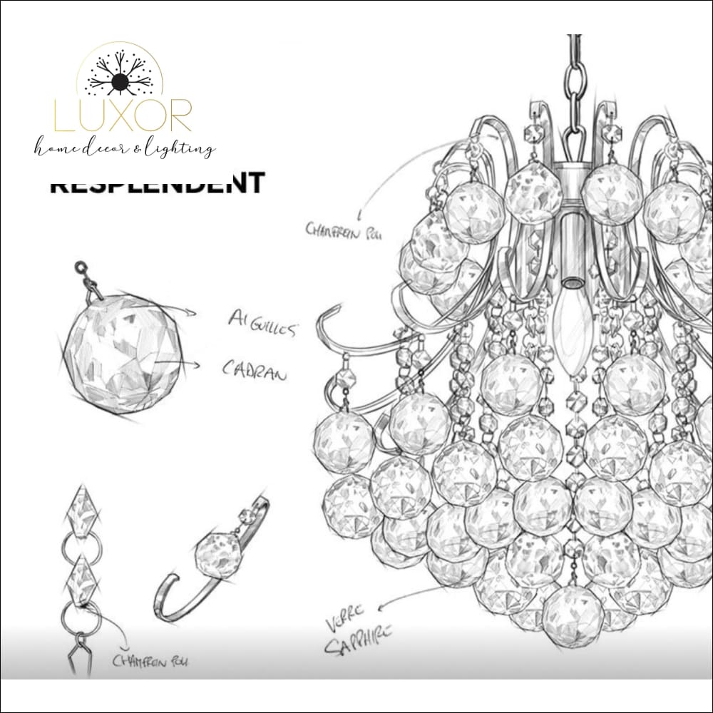 pendant lighting Voila Crystal Pendant - Luxor Home Decor & Lighting