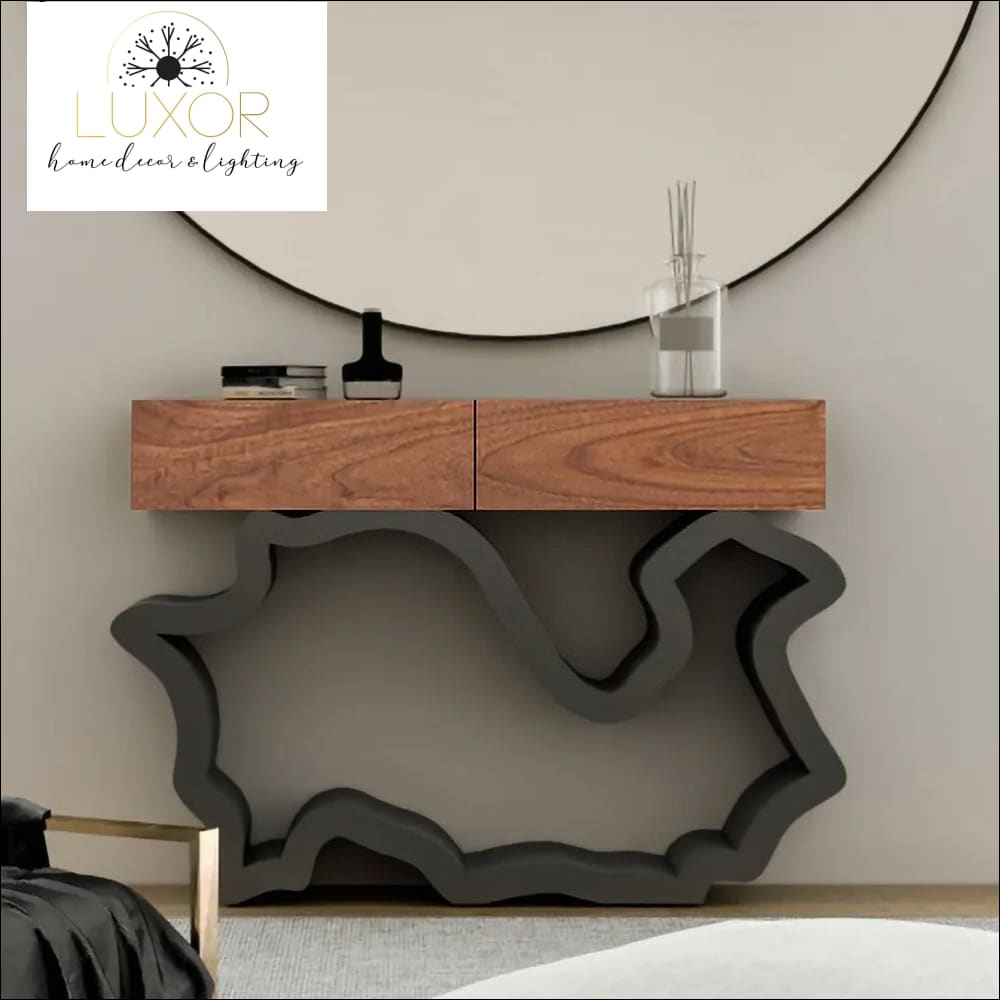 Walnut Accent Modern Console