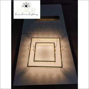 Waverly Gold Square Crystal Chandelier - chandeliers