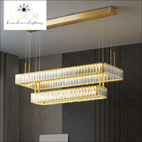 Waverly Gold Square Crystal Chandelier - chandeliers