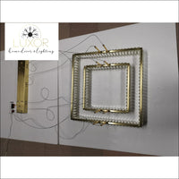 Waverly Gold Square Crystal Chandelier - chandeliers