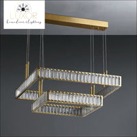 Waverly Gold Square Crystal Chandelier - chandeliers