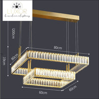 Waverly Gold Square Crystal Chandelier - chandeliers