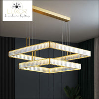 Waverly Gold Square Crystal Chandelier - chandeliers