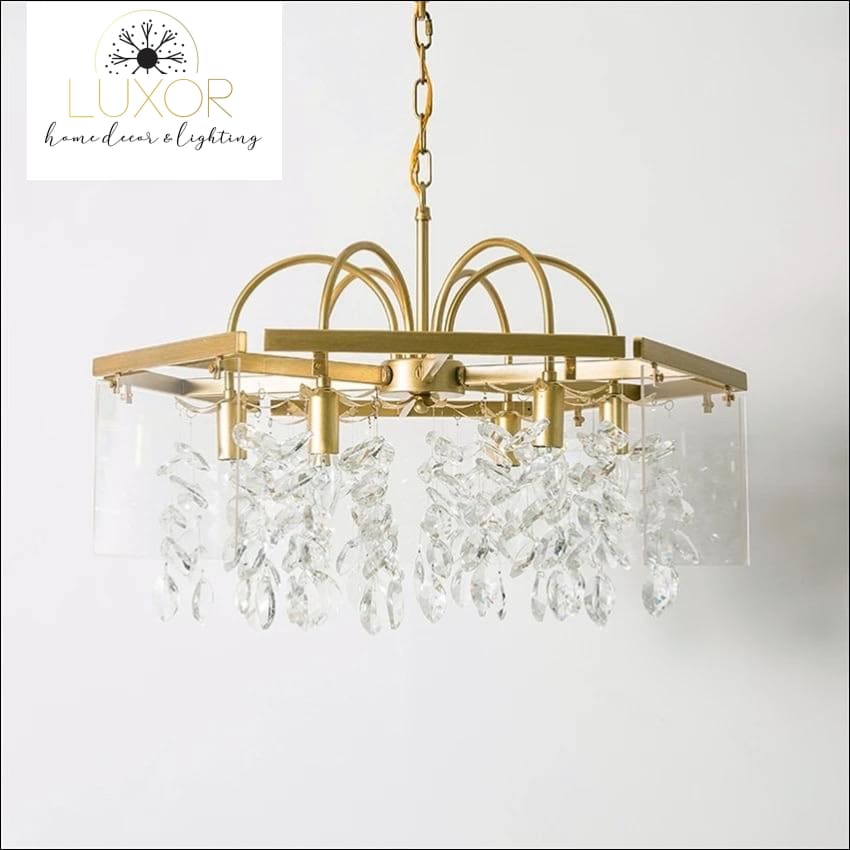 chandeliers Welles Linear Crystal Chandelier - Luxor Home Decor & Lighting