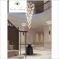 White Ceramic Magnolia Chandelier - chandeliers